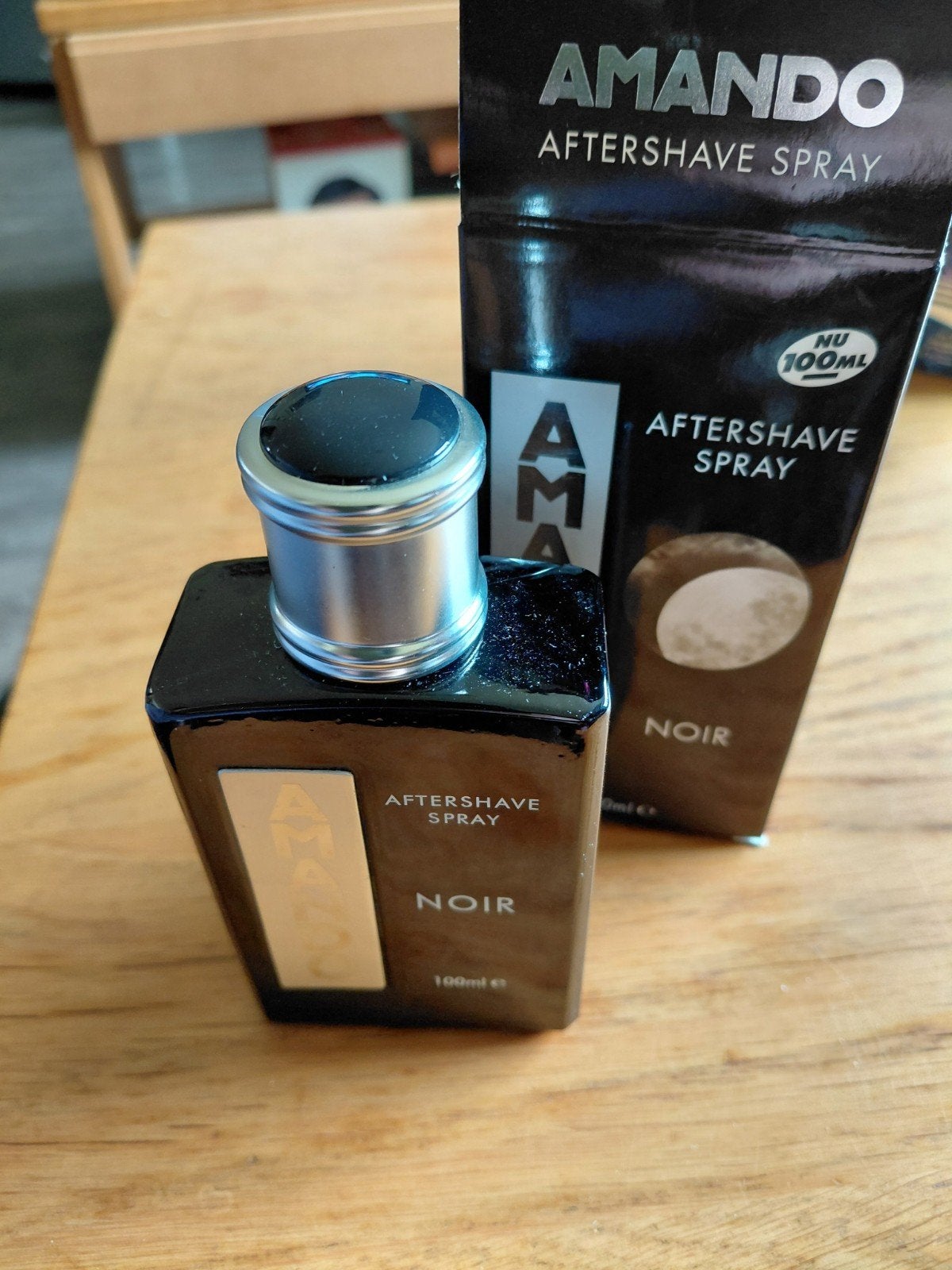 Amando Aftershave Spray Noir 100ml, Ophalen of Verzenden, Zo goed als nieuw