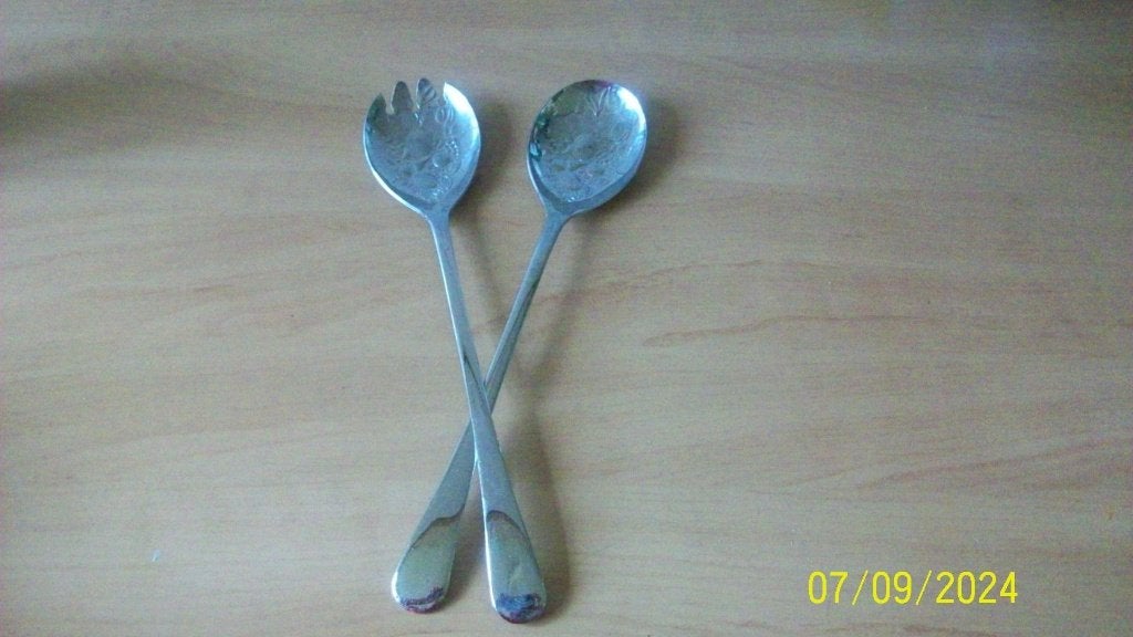 Saladebestek set - vork en lepel, Ophalen of Verzenden