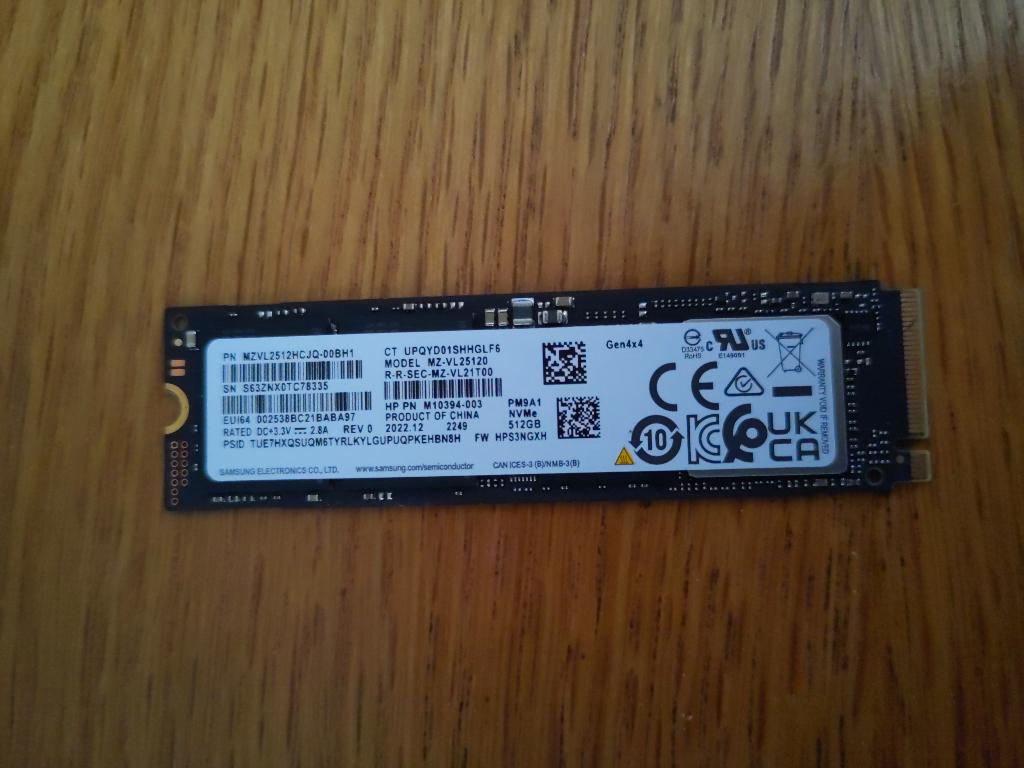 Samsung SSD NVMe 512GB, Computers en Software, Harde schijven, Intern, Gebruikt, SSD, Ophalen of Verzenden