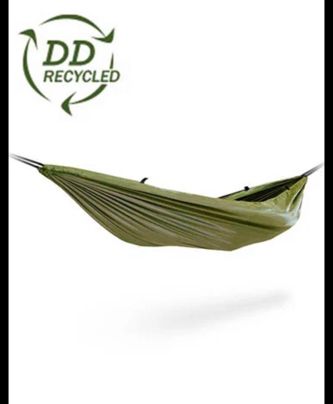 DD Hammocks Recycled Hangmat - Olijfgroen (270x140 cm, 650g), Opvouwbaar, Nieuw, Ophalen of Verzenden, Eenpersoons