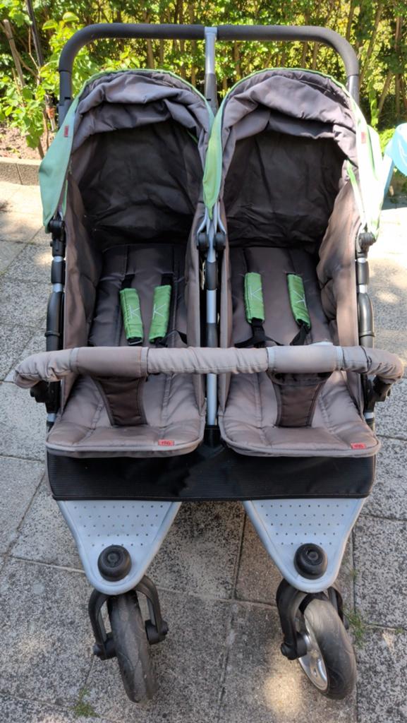 Duo tweeling kinderwagen / buggy, Kinderen en Baby's, Kinderwagens en Combinaties, Gebruikt, Verstelbare duwstang, Ophalen, Kinderwagen