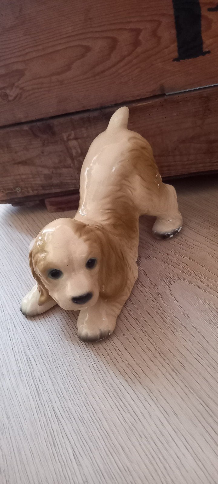 Vintage porseleinen hond beeldje - Cocker Spaniël, Ophalen, Gebruikt, Hond of Kat, Beeldje of Figuurtje