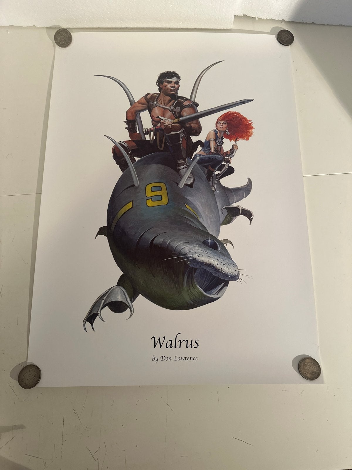 Walrus Poster door Don Lawrence - Sci-Fi Kunstprint, Boeken, Ophalen of Verzenden, Zo goed als nieuw