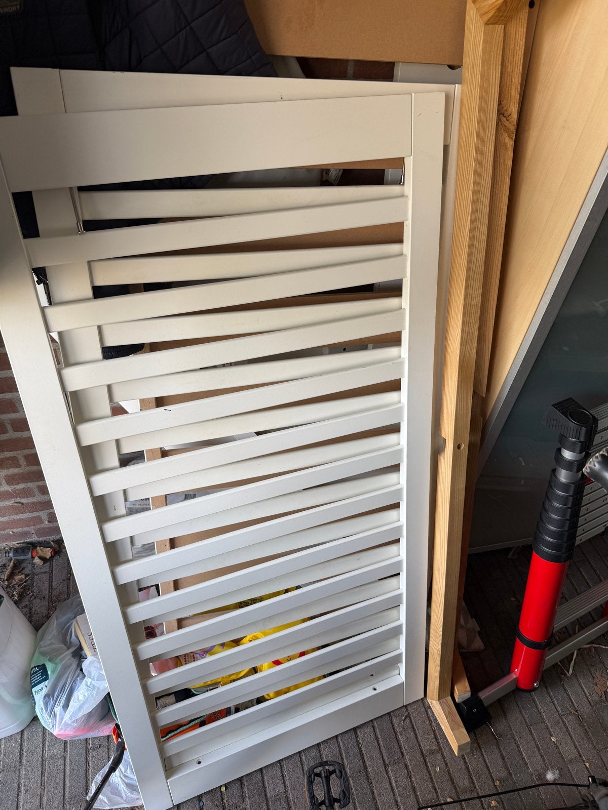 TWF Fjord ledikant / kinderbed 140 cm, Ophalen, Gebruikt, Wit, Overige maten