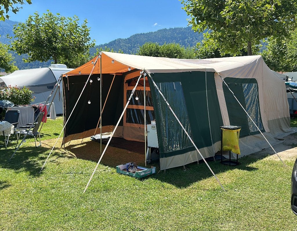 Trigano Odyssee GL Vouwwagen 2014 |  BOVAG onderhouden, Ophalen, Trigano, Beige, Aanwezig
