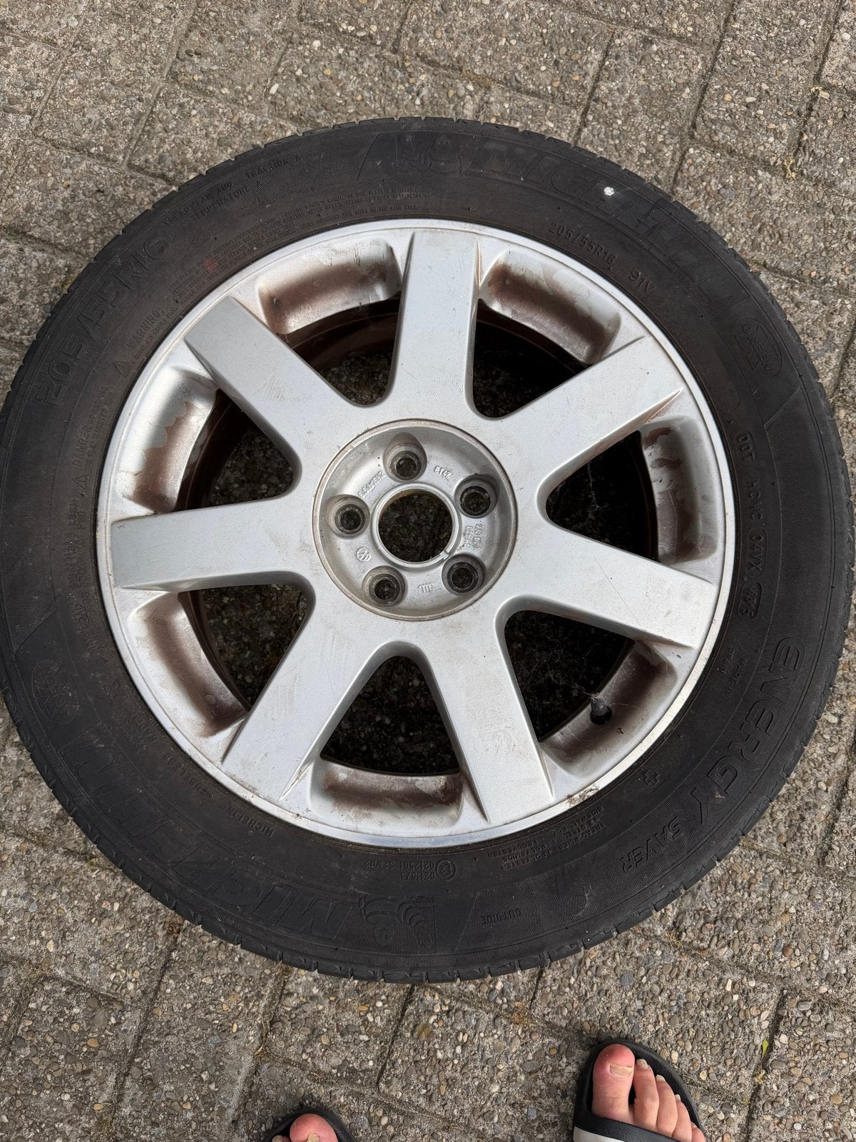 Gebruikte MICHELIN zomerbanden met velgen - 205/55 R16, Ophalen of Verzenden, Gebruikt