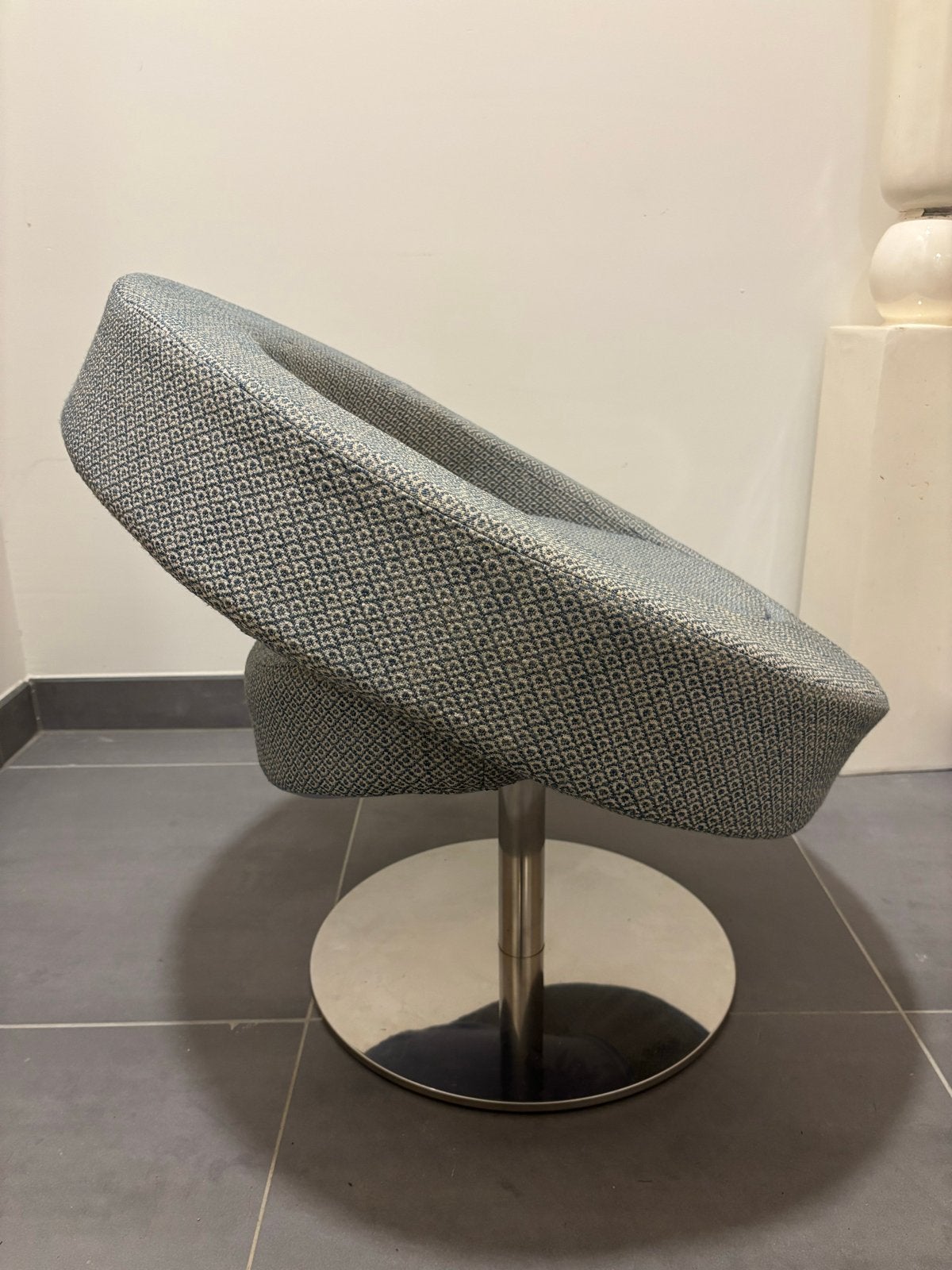 Vintage Softline HELLO lounge draaistoel / fauteuil, Ophalen, Zo goed als nieuw, Metaal, Eén