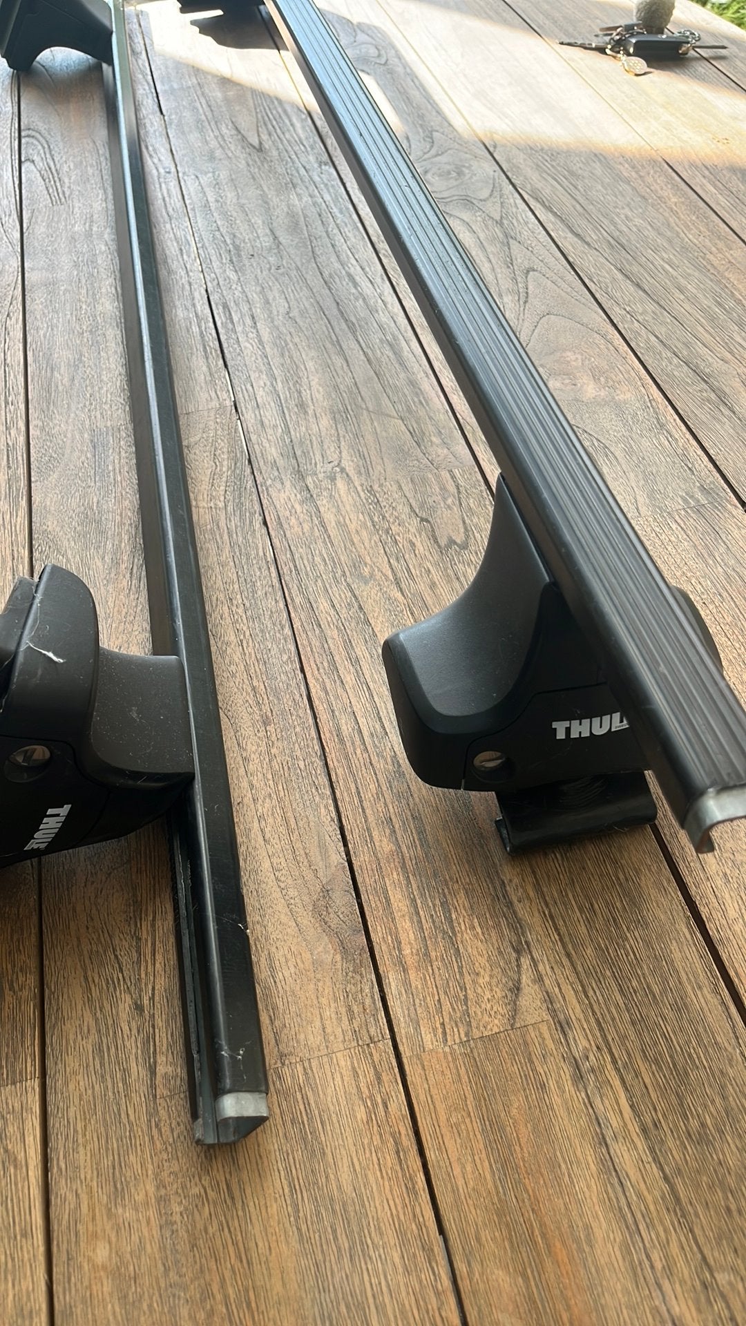 Thule Dakdragers 135cm max load 75KG, Ophalen, Gebruikt