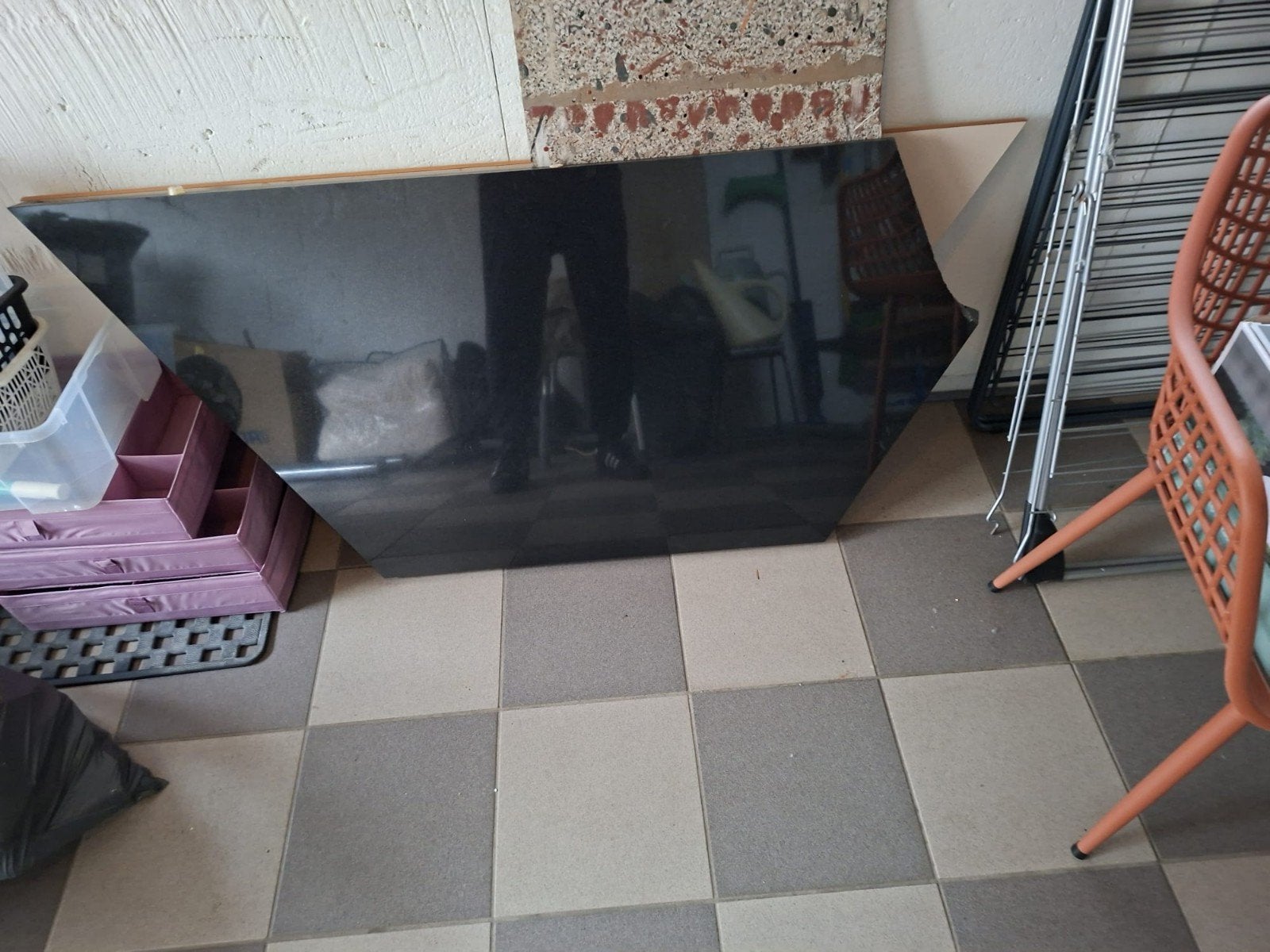 Zwarte marmeren plaat, Ophalen, Gebruikt