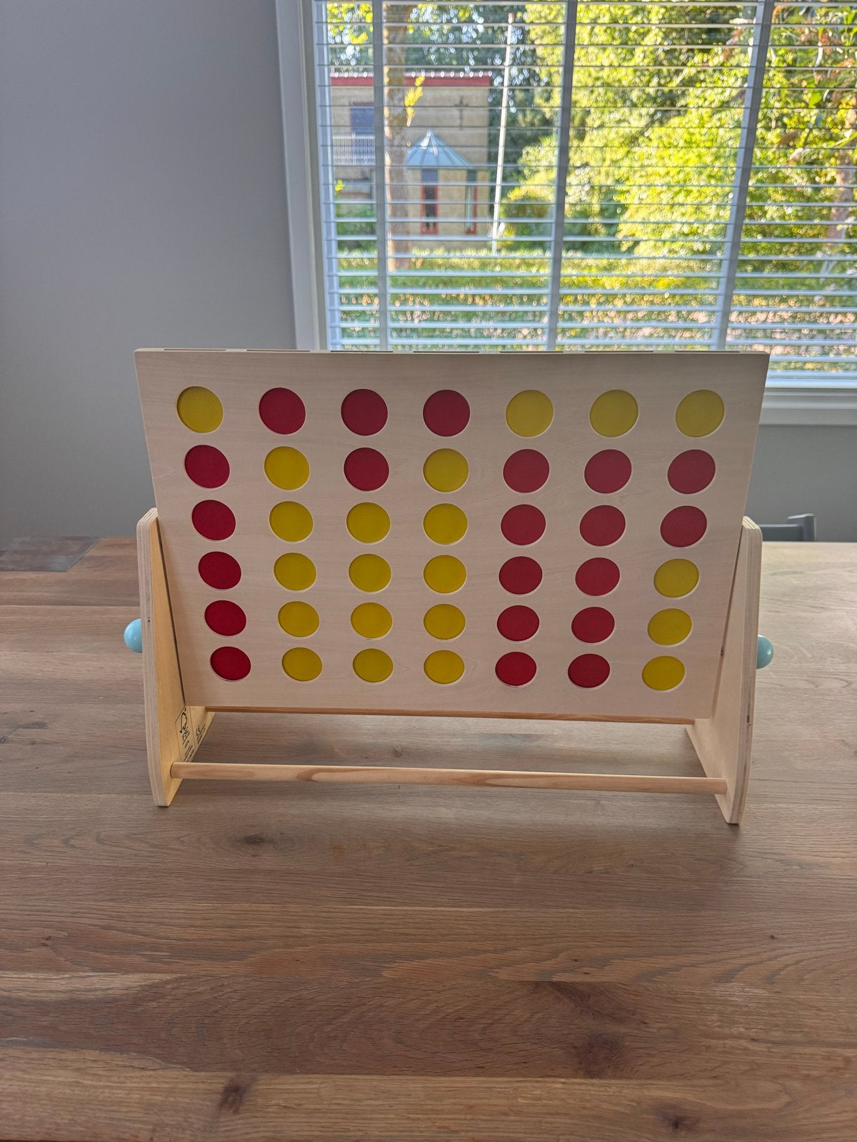 Houten Vier op een Rij spel - Groot formaat, Een of twee spelers, Ophalen, Gebruikt