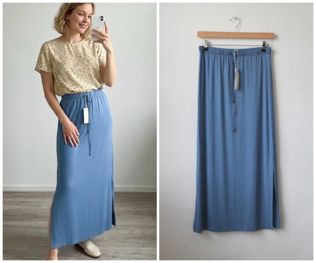 Esprit - NIEUW - prachtige maxi rok blauw - maat S, Nieuw, Maat 36 (S), Onder de knie, Esprit