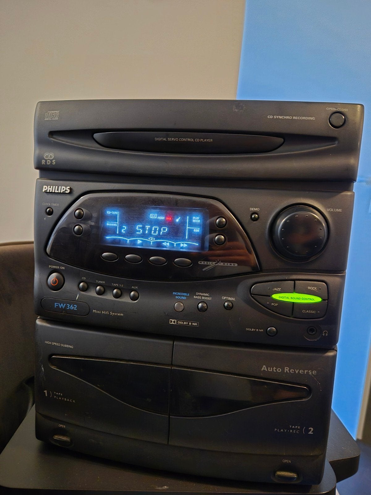 Philips Stereo Met Cassettedeck, Philips, Gebruikt, Ophalen of Verzenden, Microset