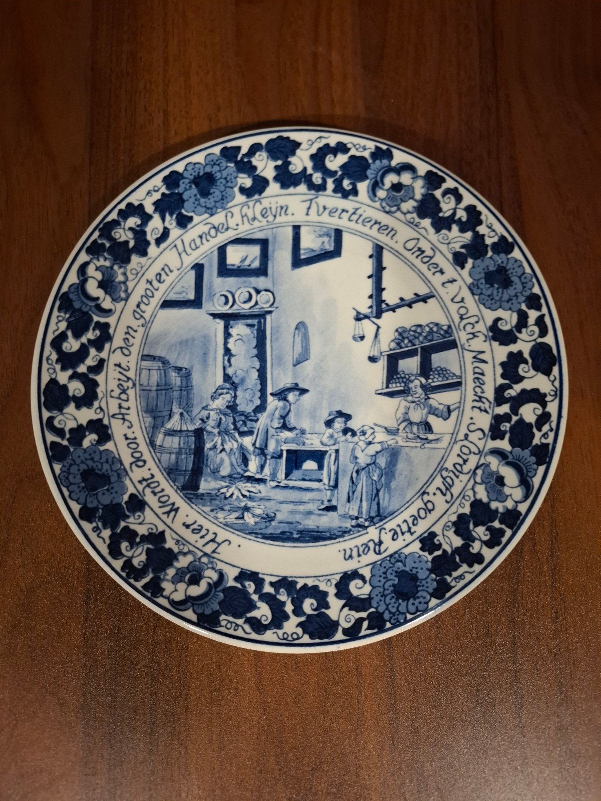 Delfts Blauw Wandbord - Handwerk Holland, Ophalen of Verzenden