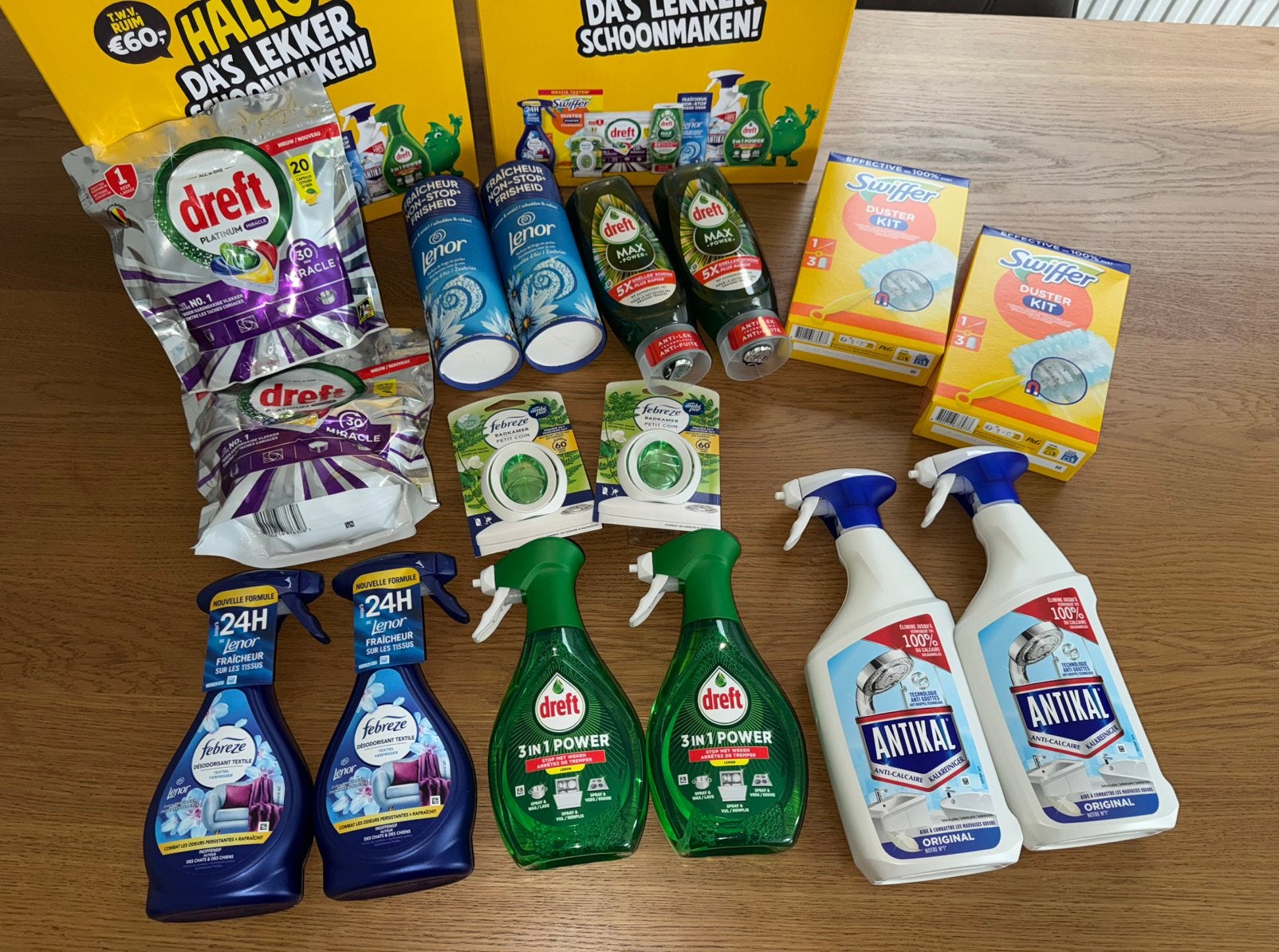 2x JUMBO Schoonmaakpakket - t.w.v. €60 per stuk - Nieuw, Ophalen