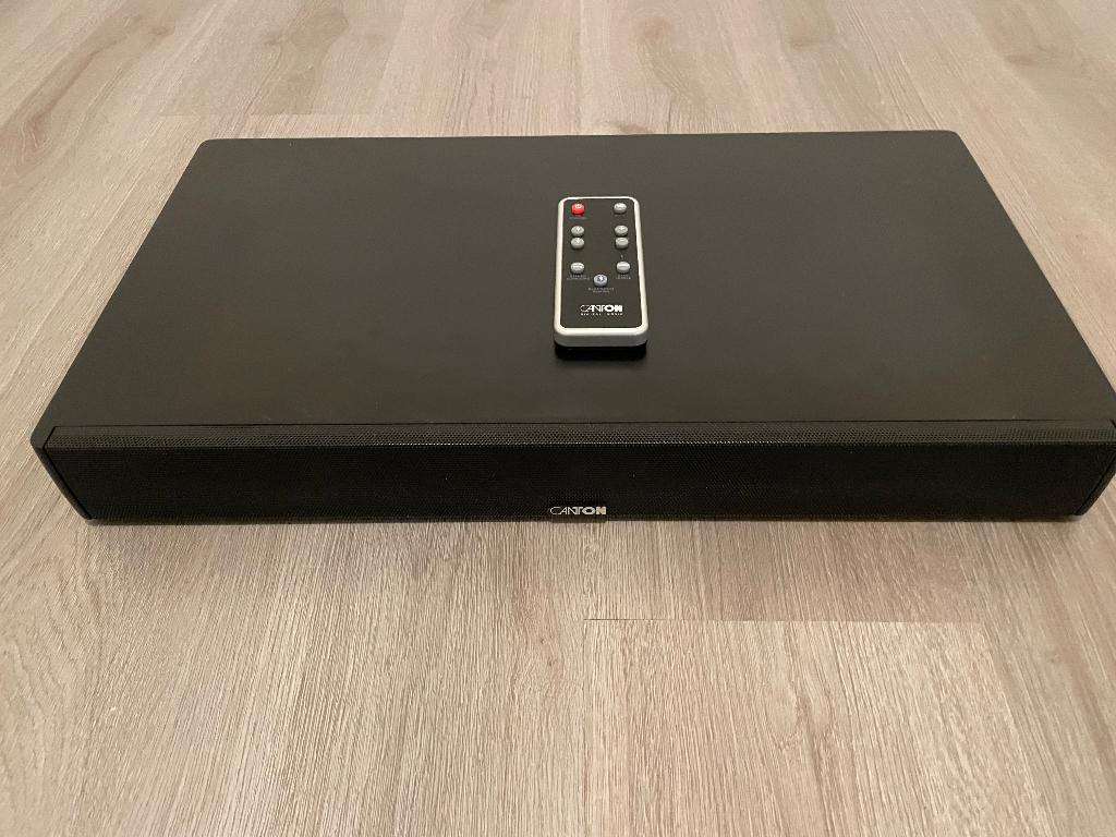 Canton Soundbar, Zo goed als nieuw, 120 watt of meer, Front, Rear of Stereo speakers, Ophalen