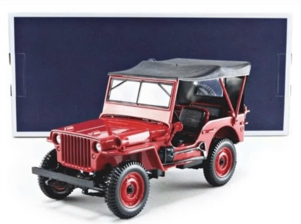 Jeep willy 1942 Rood 1942 schaal 1/18 Norev ref. 189014, Hobby en Vrije tijd, Modelauto's | 1:18, Verzenden, Nieuw, Auto, Norev
