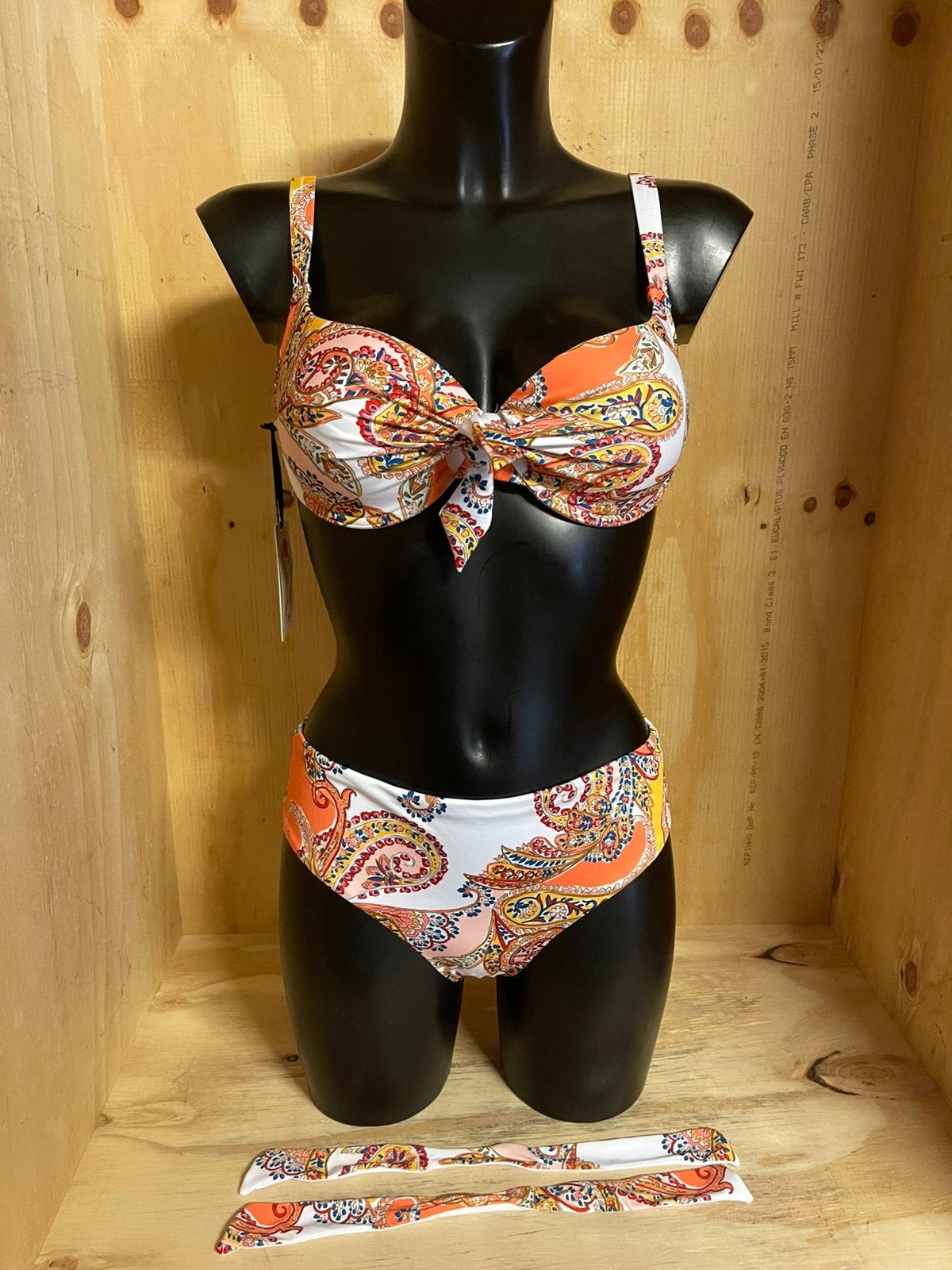 Valery bikini maat 3= 80b met slip 40, Kleding | Dames, Verzenden, Nieuw, Meerkleurig, Bikini