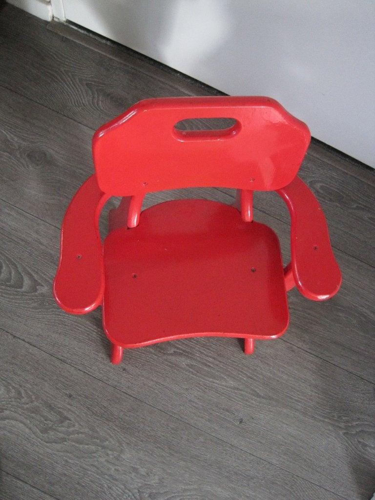 kinderstoeltje rood geverfd, Kinderen en Baby's, Ophalen, Gebruikt, Overige typen