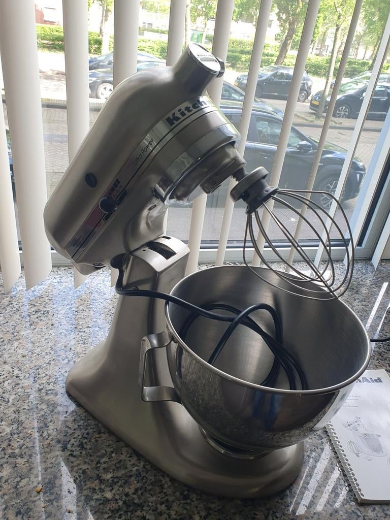 KitchenAid Ultra Power Keukenmixer - Zilver, Ophalen, 4 liter of meer, Gebruikt, 3 snelheden of meer