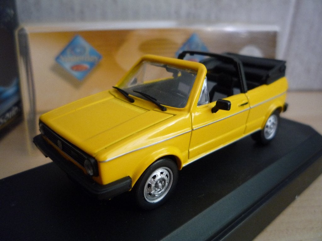 VW Volkswagen Golf 1 Cabrio geel Solido 1:43, Ophalen of Verzenden, Zo goed als nieuw, Auto, Solido