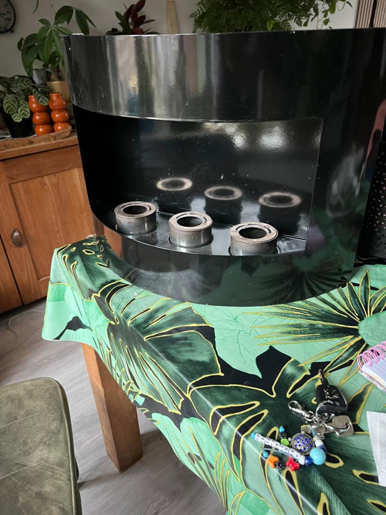 Sfeerhaard op bio-ethanol - Wandmontage, Huis en Inrichting, Haarden, Ophalen, Gebruikt, Hangende haard, Gelhaard