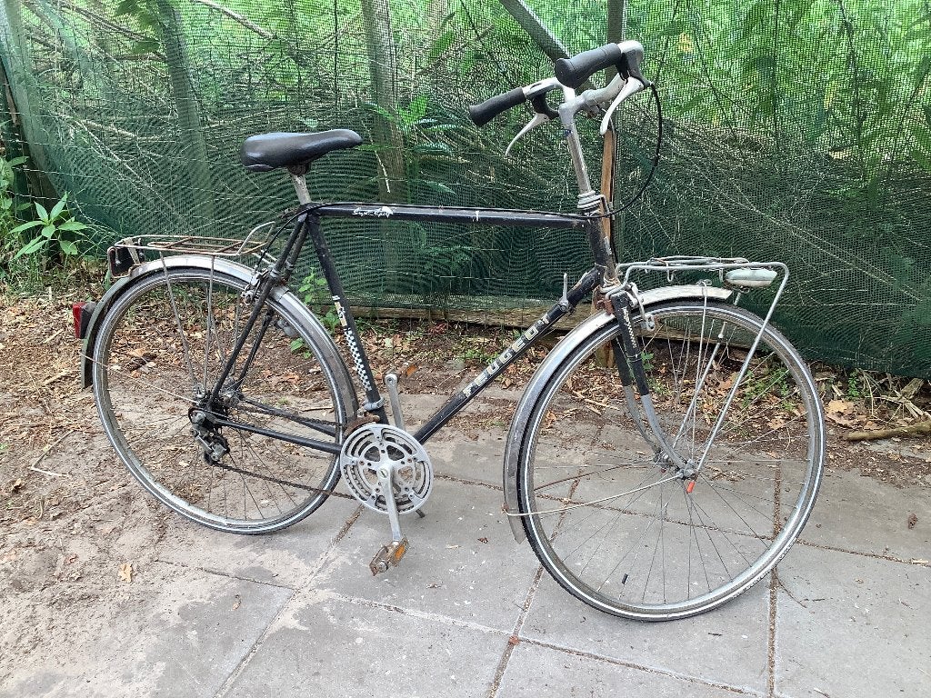 Herenfiets Peugeot ‘vintage’, Gebruikt, Velgrem, Versnellingen, 49 tot 53 cm