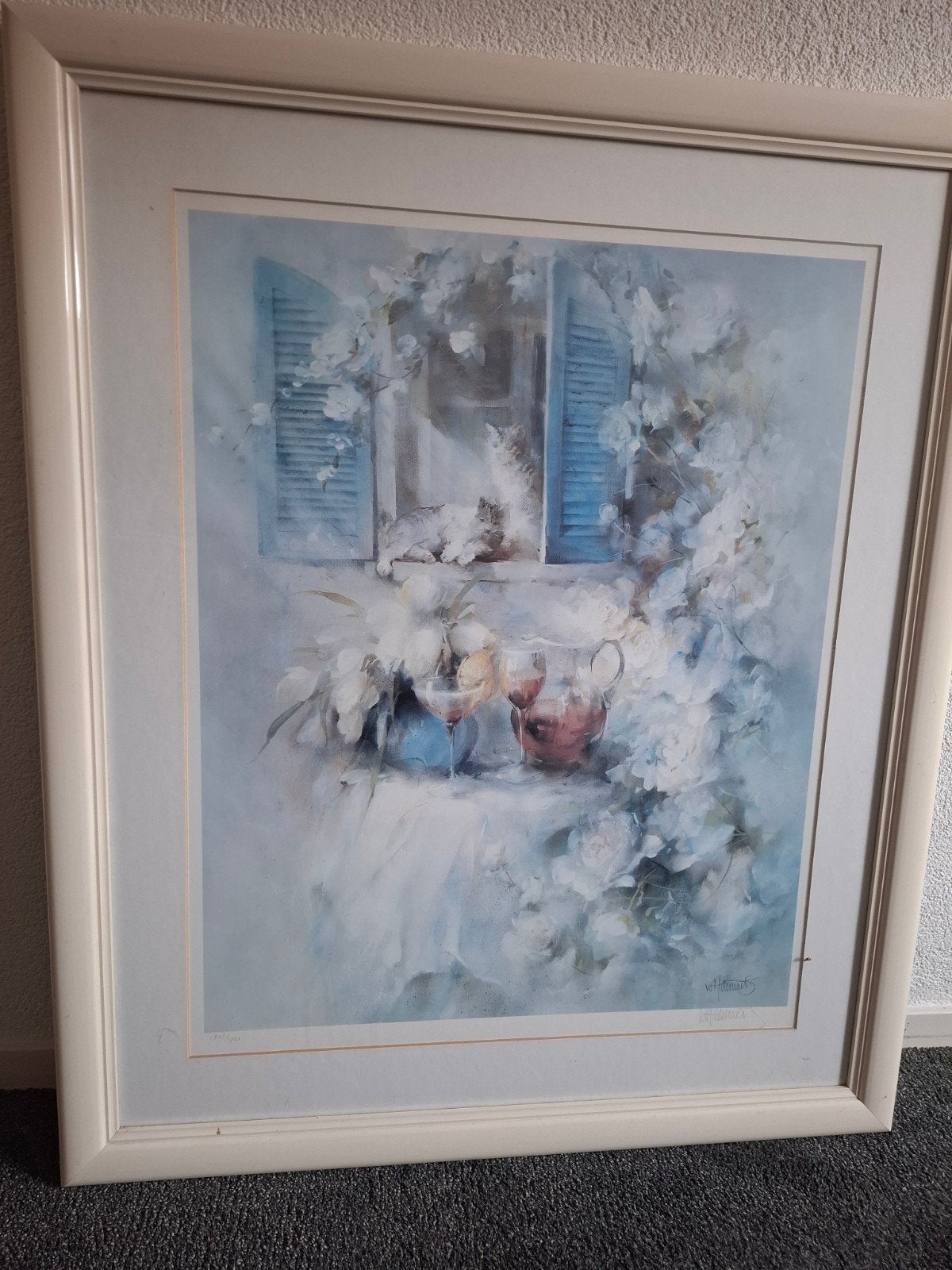 Schilderij met katten en bloemen - Gratis af te halen!, Antiek en Kunst, Kunst | Schilderijen | Klassiek, Ophalen, Realistisch