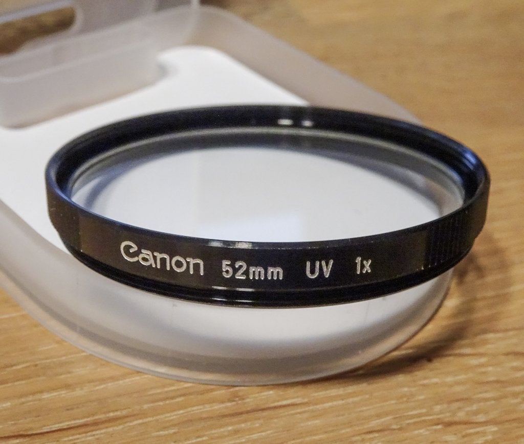 Canon UV filter 52mm, Gebruikt, Canon, UV-filter, Ophalen of Verzenden