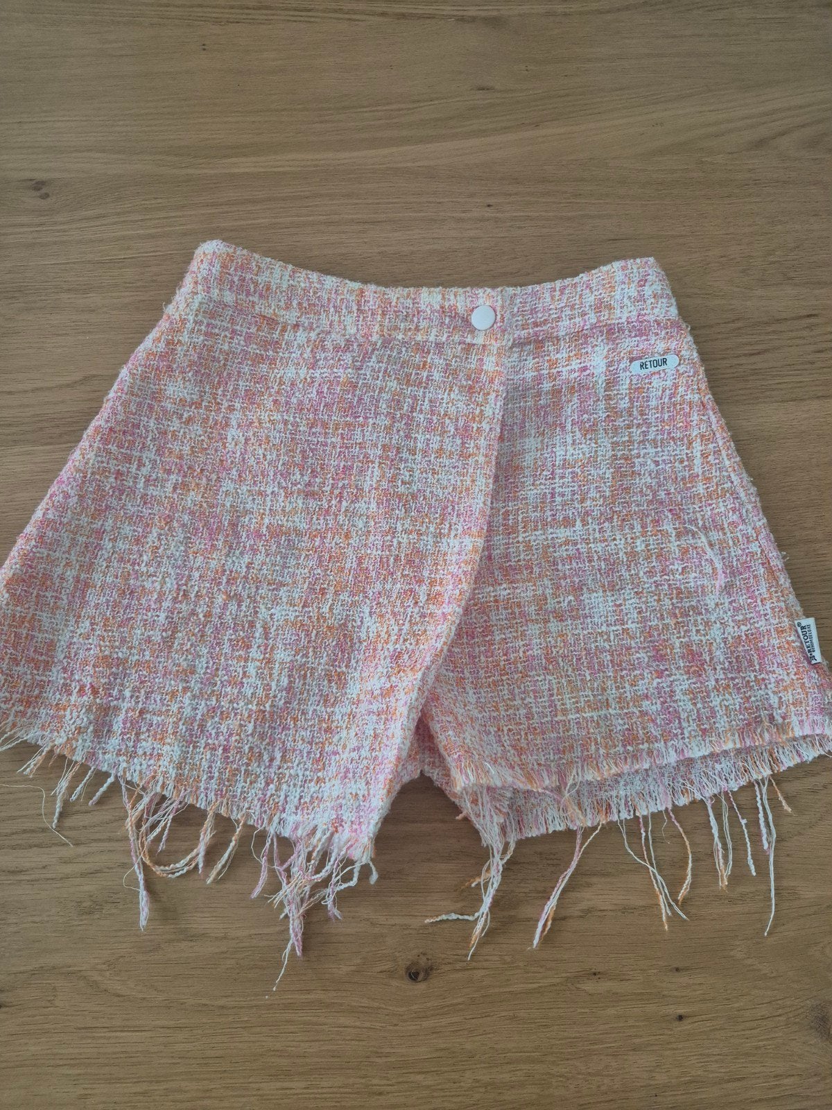 Retour broekrok roze/oranje maat 140 (9/10 jaar), Gebruikt, Meisje, Ophalen of Verzenden, Jurk of Rok