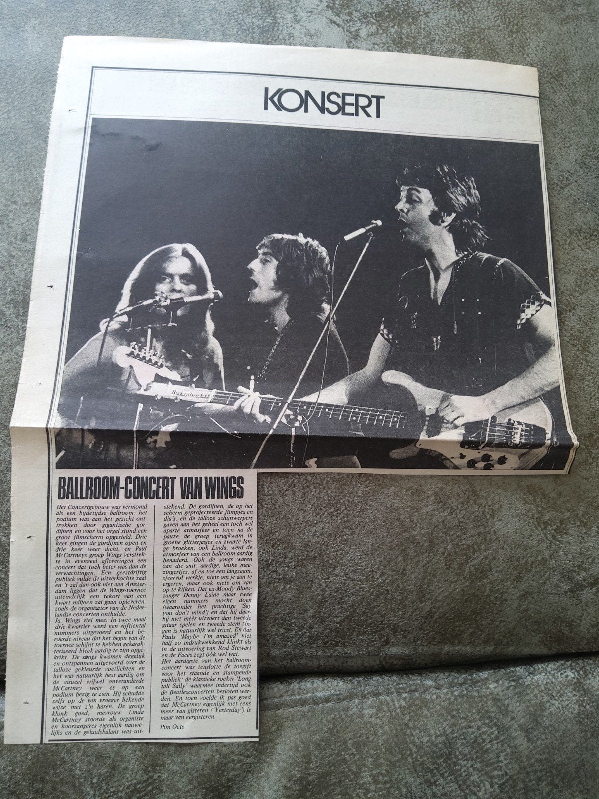 Paul McCartney and Wings: konsert concert gebouw 1972, Ophalen of Verzenden, Boek, Tijdschrift of Artikel