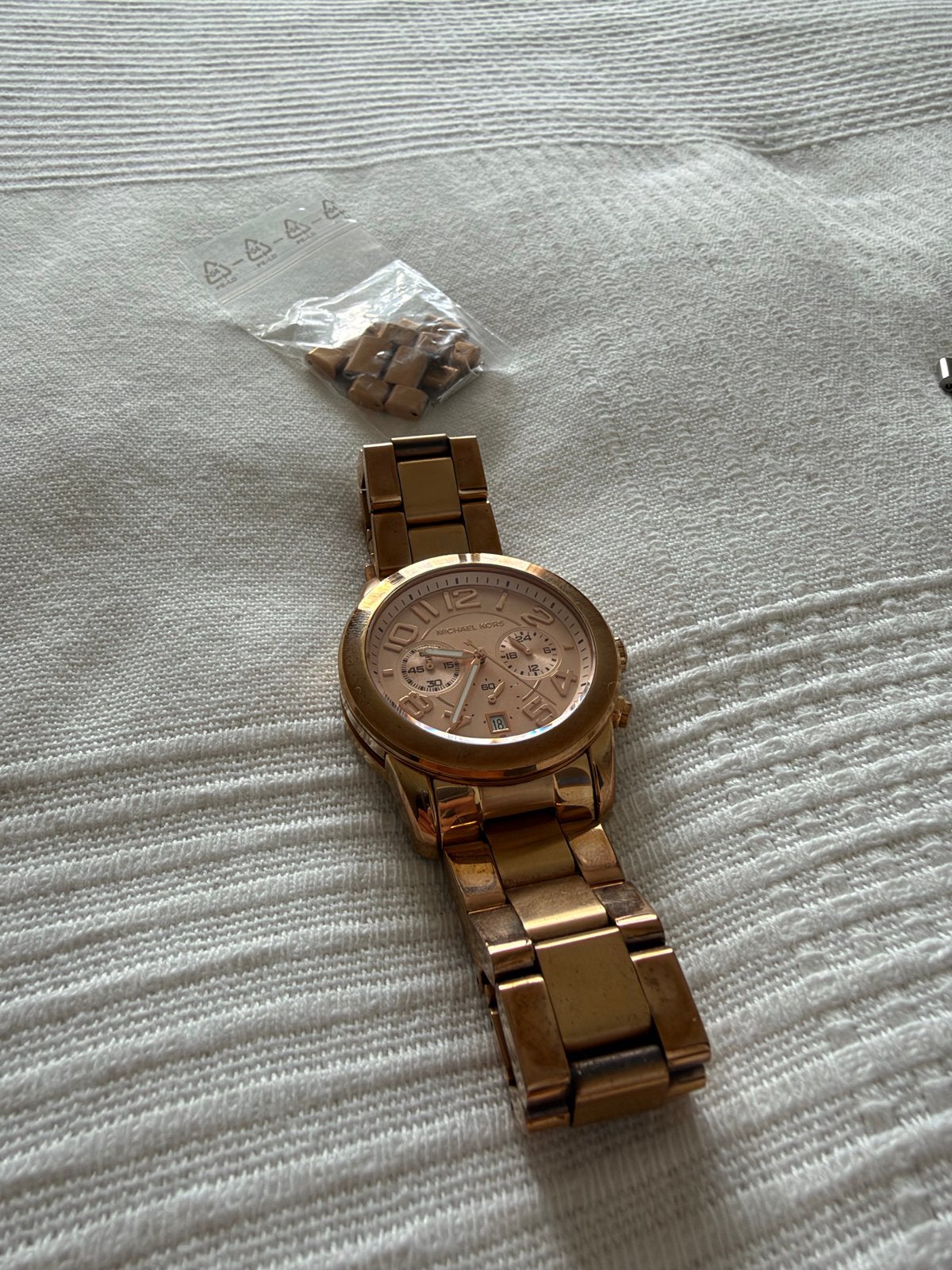 Michael Kors Roségouden Horloge - Gebruikt, Overige merken, Gebruikt, Staal, Polshorloge