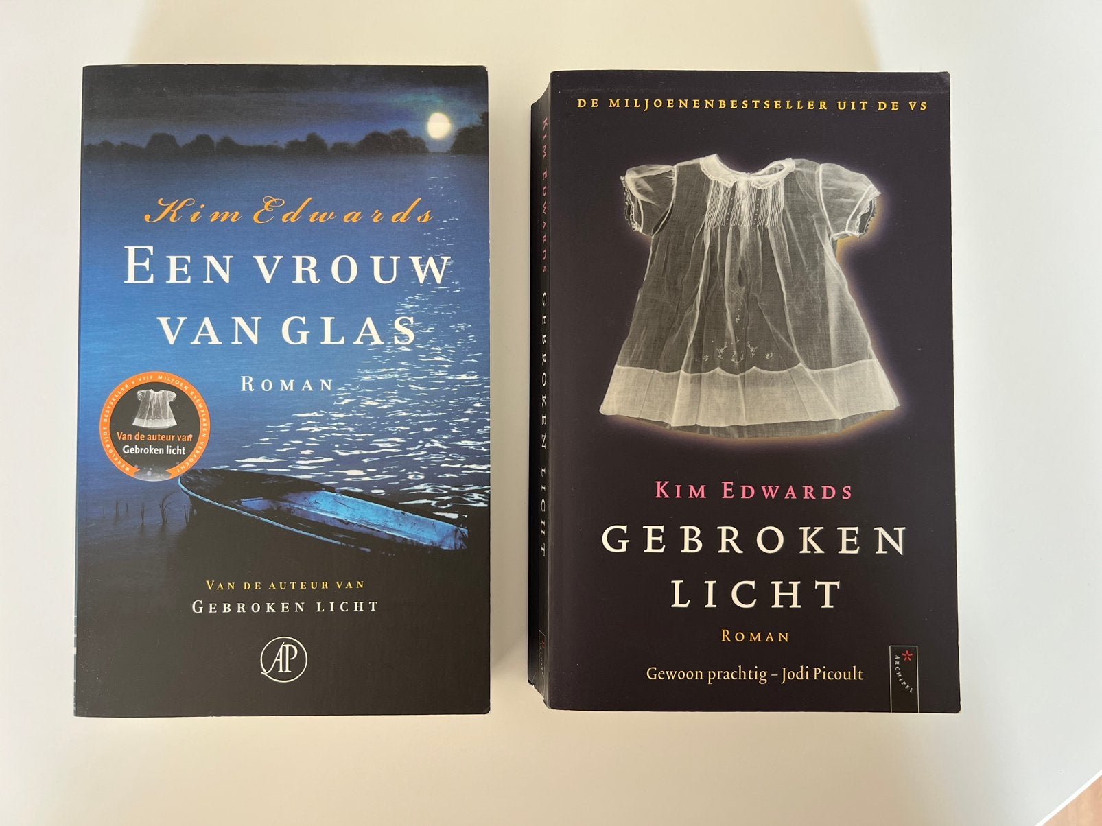 Kim Edwards , Gebroken licht en Een vrouw van glas, Ophalen of Verzenden, Zo goed als nieuw