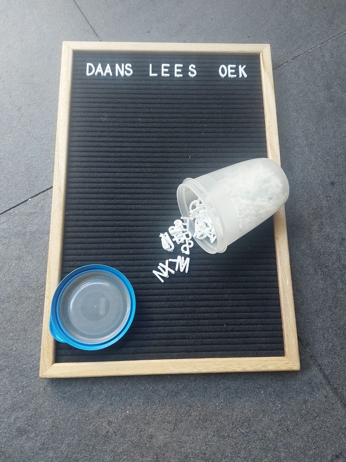 Letterbord met letters en cijfers, Ophalen, Gebruikt, Zwart, Hout