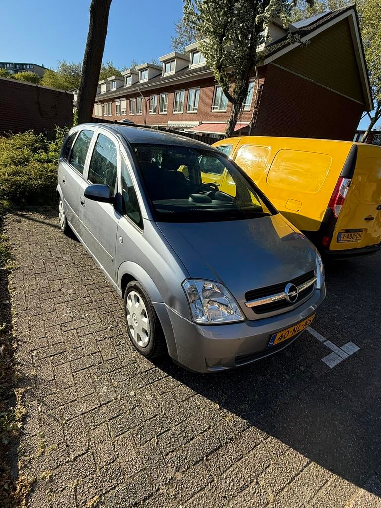 Opel Meriva 1.6 8V 2003 Grijs, Auto's, 4 cilinders, Origineel Nederlands, 1200 kg, Handgeschakeld