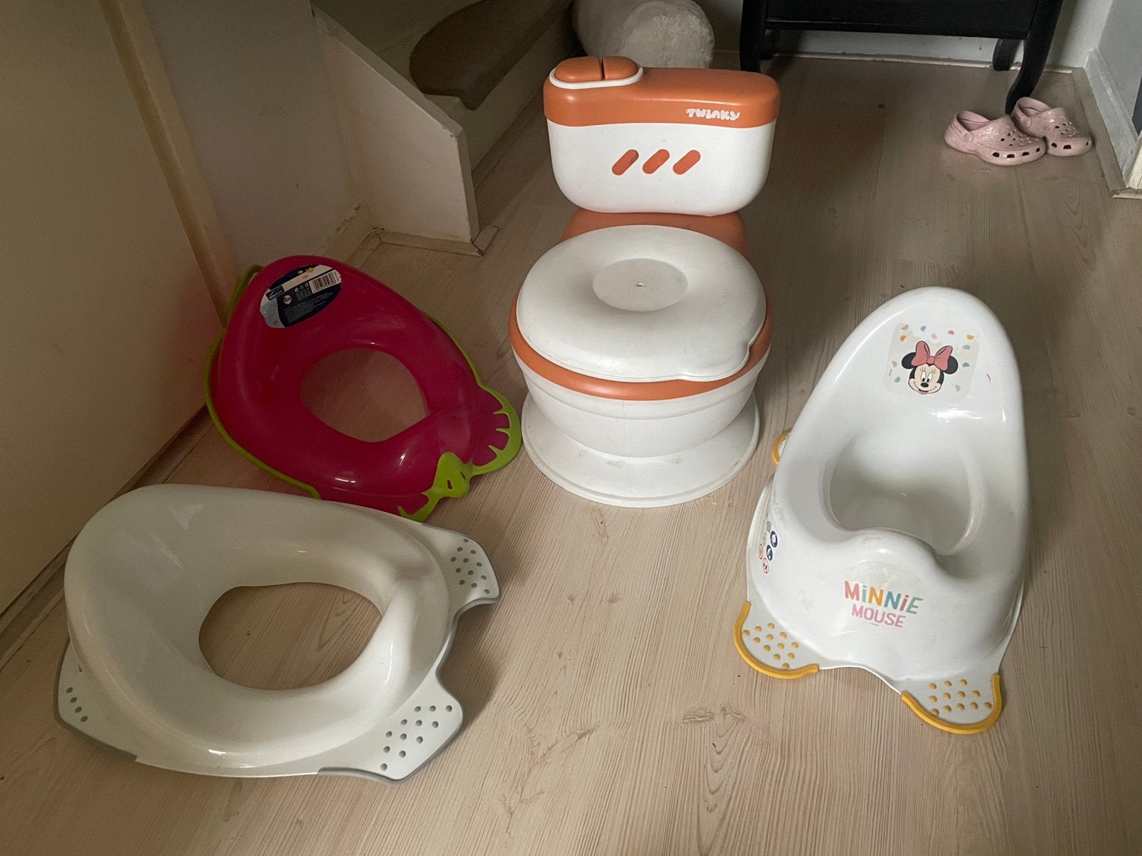 Gratis potjes en wc verkleiners (o.a. twinky wctje), Ophalen