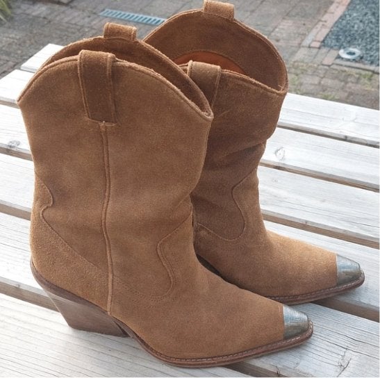 BRONX New-Kole suede cowboy laarzen/ 39, Bronx, Bruin, Verzenden, Lage of Enkellaarzen