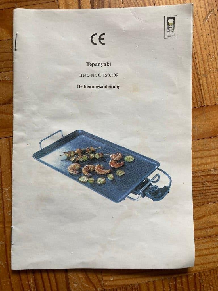 Tepanyaki, Witgoed en Apparatuur, Ophalen, Zo goed als nieuw, Tafelgrill