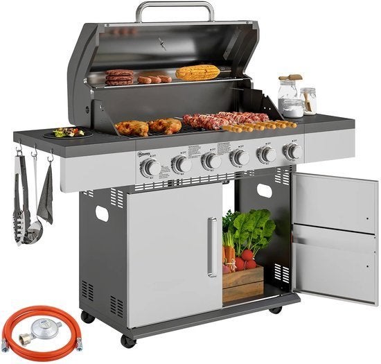 Outsunny 6 Burner Propane Gas BBQ Grill - NIEUW IN DOOS, Ophalen, Nieuw, Outsunny