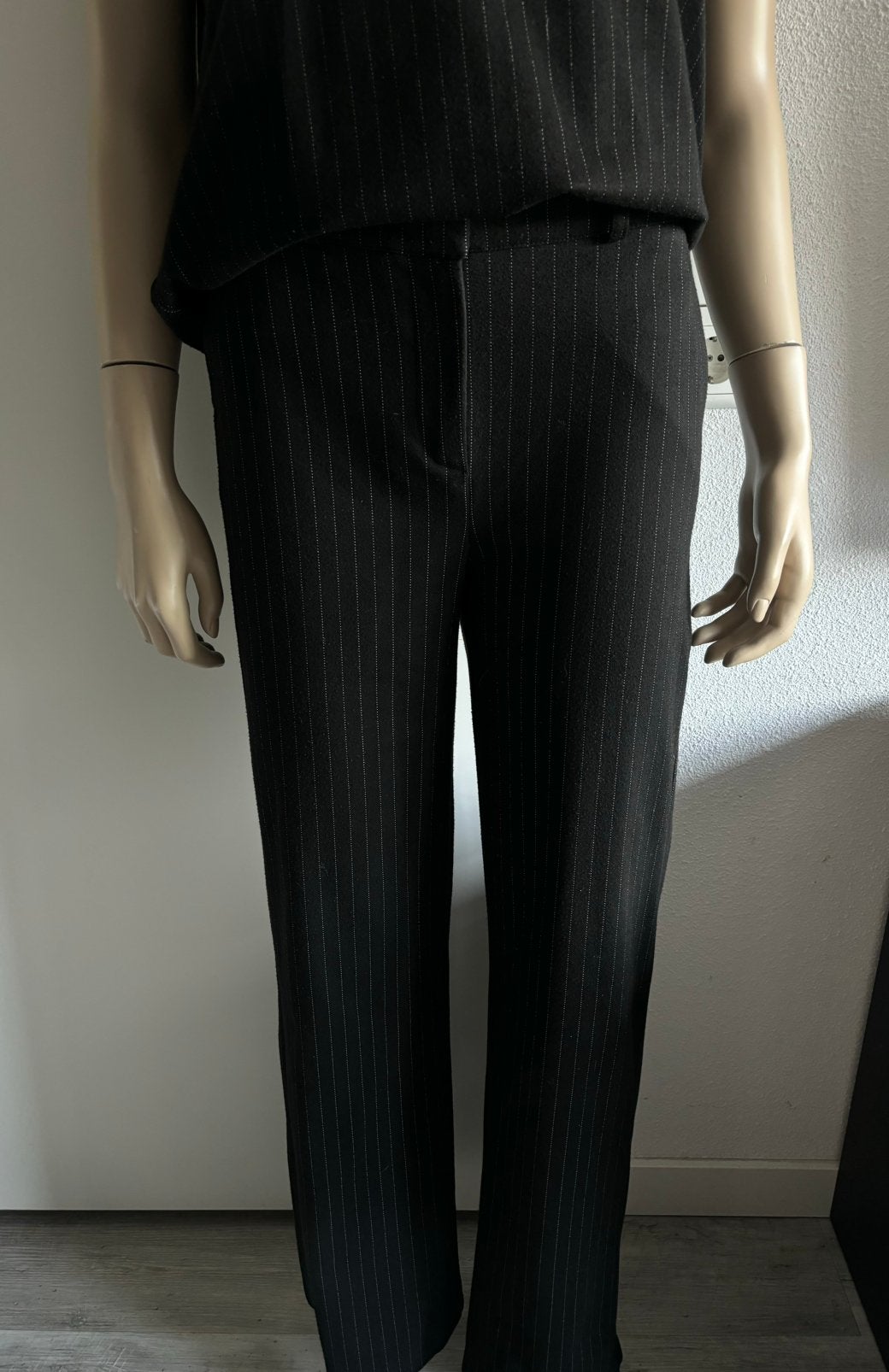 Geisha zwart gestreept broek maat M, Maat 38/40 (M), Zwart, Ophalen of Verzenden, Lang