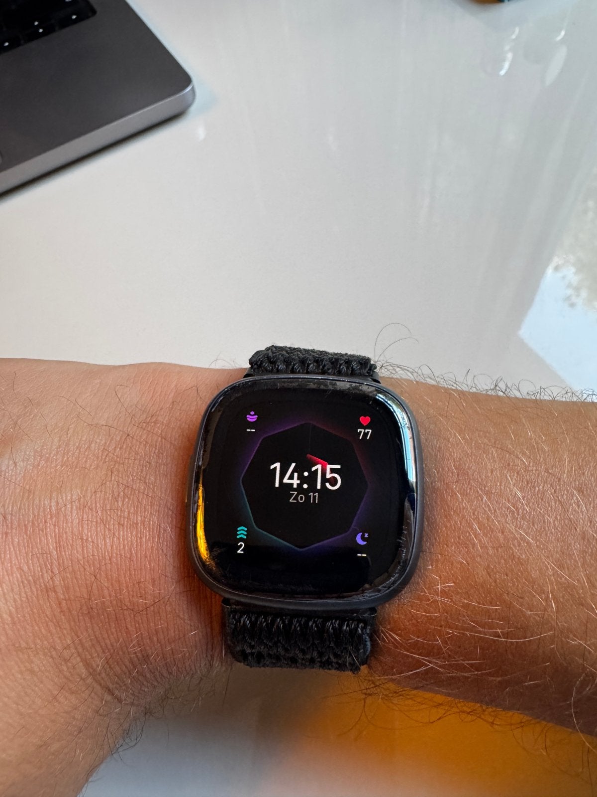 Fitbit Sense 2 Smartwatch, Afstand, Zwart, Ophalen of Verzenden, Zo goed als nieuw