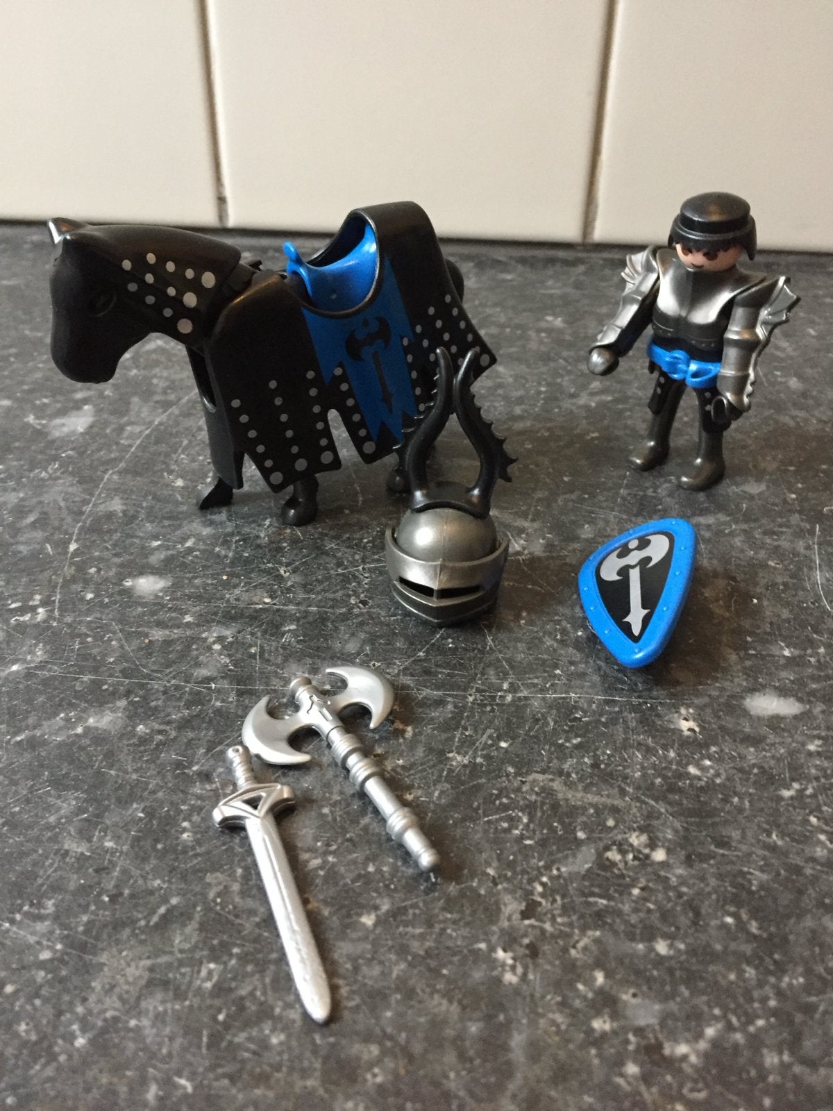 Playmobil 3315 Ridder met paard en accessoires, Gebruikt, Complete set, Ophalen of Verzenden, Knights