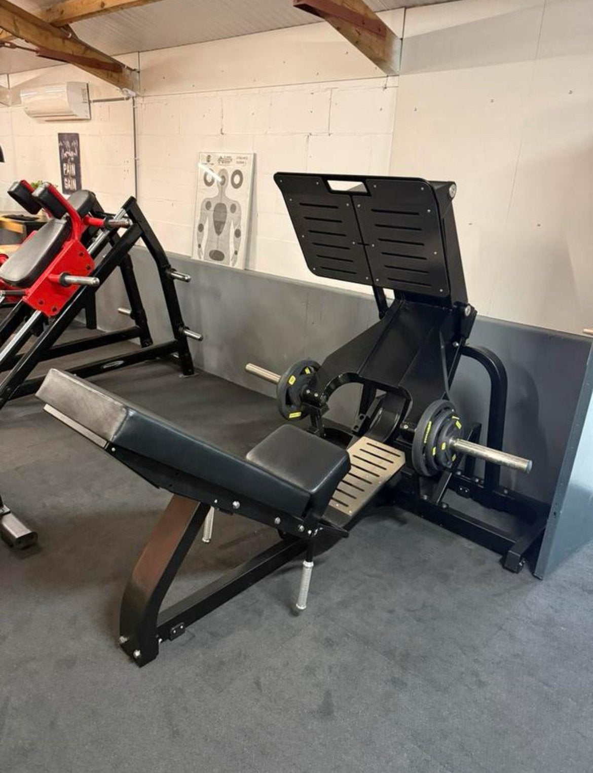 Plate loaded Squatpress / legpress / beinpresse Nieuw, Sport en Fitness, Fitnessmaterialen, Ophalen, Benen, Gebruikt, -