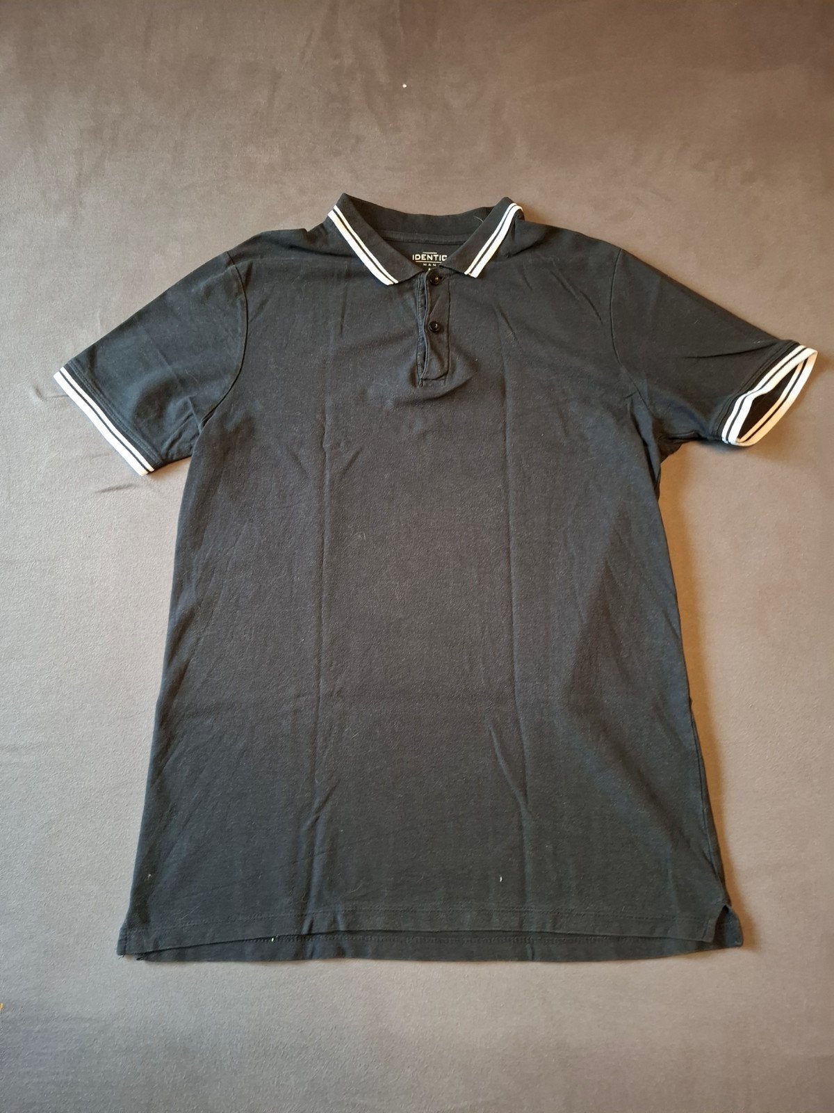 Identic Man Zwart Poloshirt Maat L, Ophalen, Maat 52/54 (L), Identic Man, Zwart