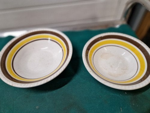 schalen vintage oker geel bruin artos, Ophalen of Verzenden