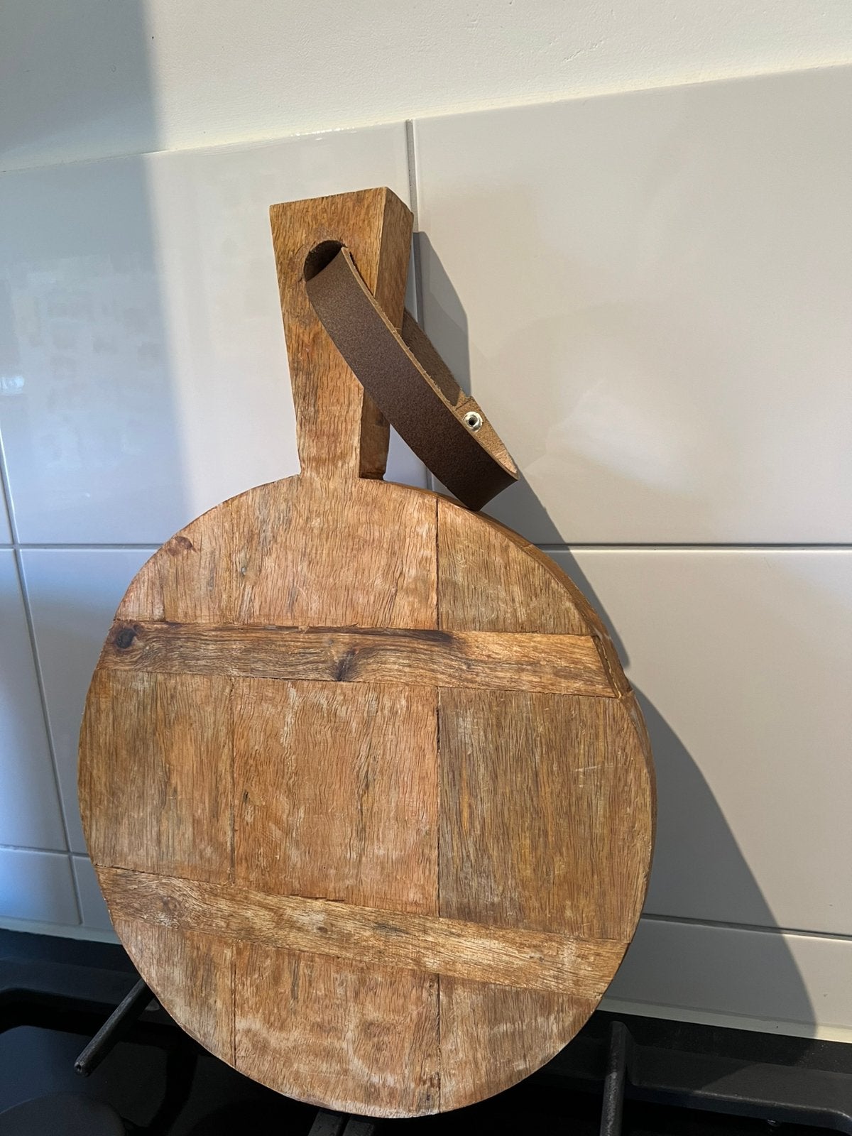 Riverdale houten plateau nieuw, Handgemaakt, Serveerplank, Rond, Nieuw