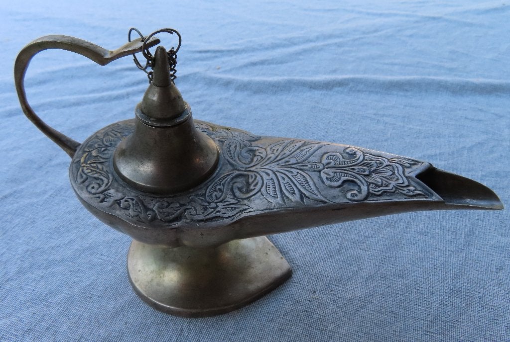 Arabische olielamp (Aladdin), Gebruikt, Verzenden, Overige stijlen, Metaal