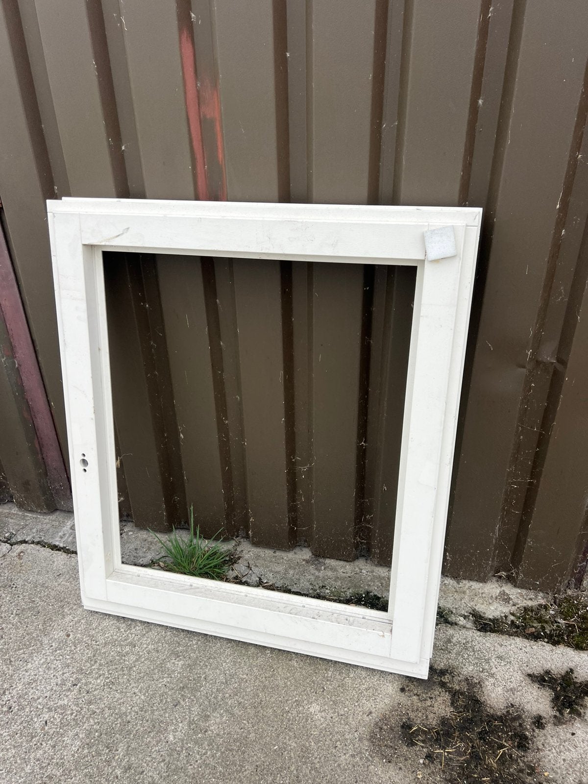 Wit raamkozijn zonder glas, 108x120 cm, Doe-het-zelf en Verbouw, Glas en Ramen, Gevelraam of Ruit, Gebruikt, Minder dan 80 cm