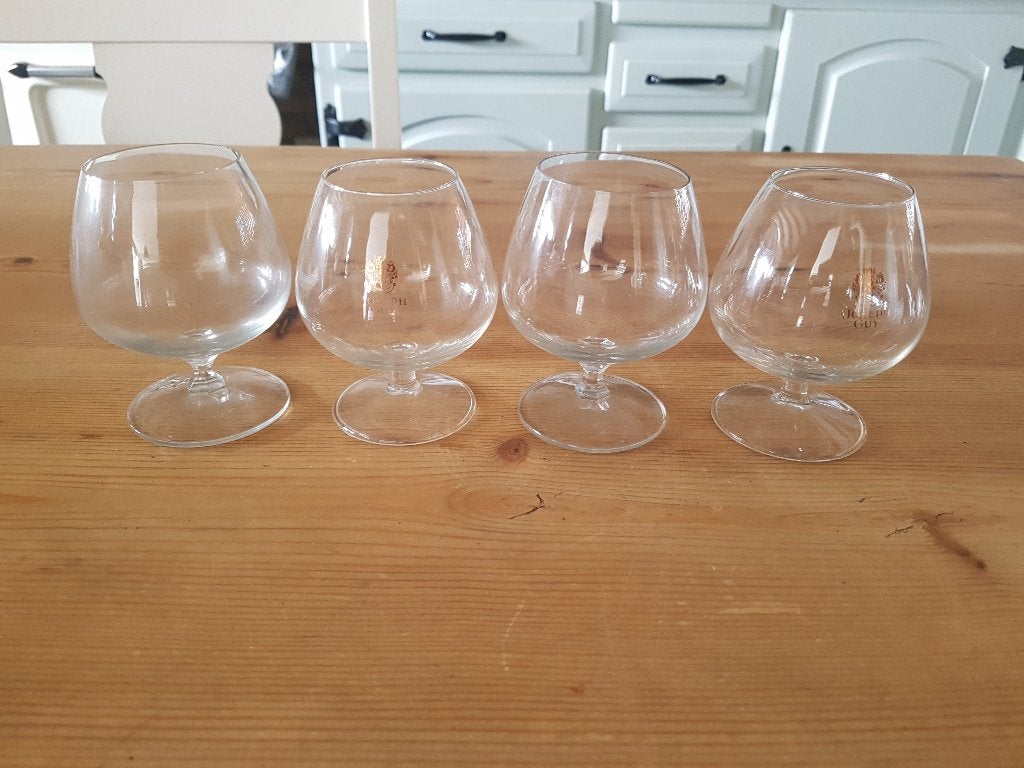 4x cognac glazen, Ophalen, Zo goed als nieuw, Bierglas