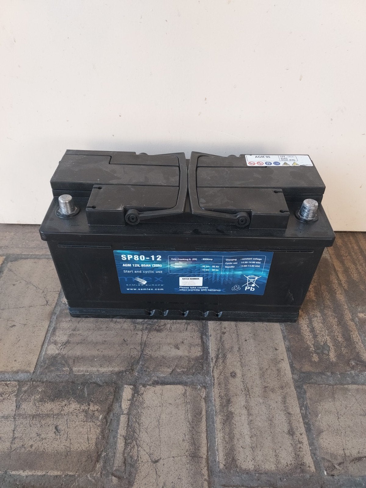 Samlex SP80-12 AGM Accu 12V 85Ah (20h)  camper, Auto-onderdelen