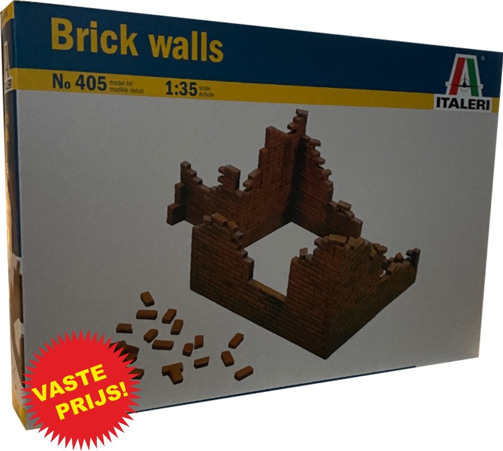 Brick Walls (Italeri 405) 1/35, Ophalen of Verzenden, Nieuw, 1:35 tot 1:50, Diorama